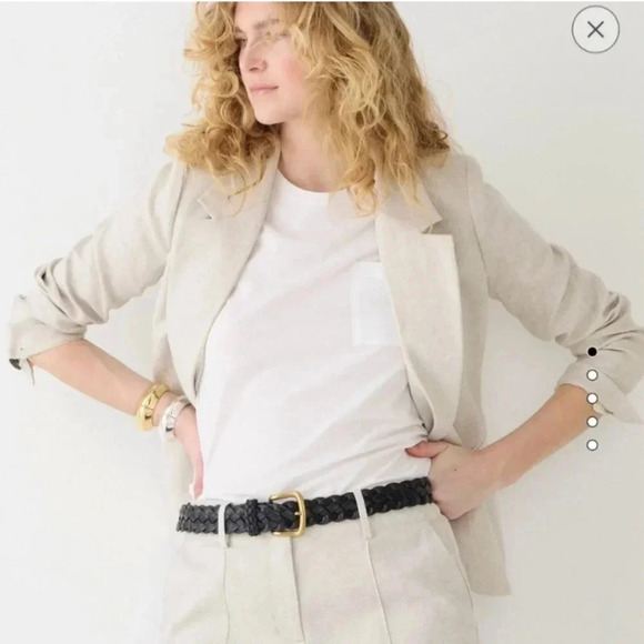 J. CREW Ivory Office Siren Blazer in Stretch Linen Blend Size 00 Corpcore - Picture 6 of 16